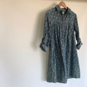 Anthropology blue jean dress